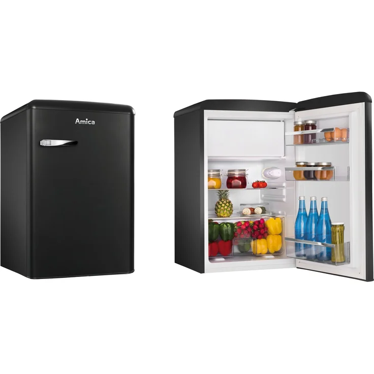Amica KS 15617 MS Kühlschrank, freistehend, schwarz, LED, Breite 55 cm – Bild 8