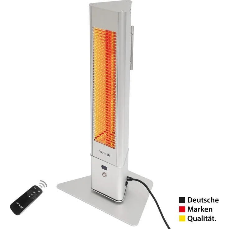 Vasner HeatTower Mini Mobiler Heizstrahler 1500 Silber, Heizstrahler