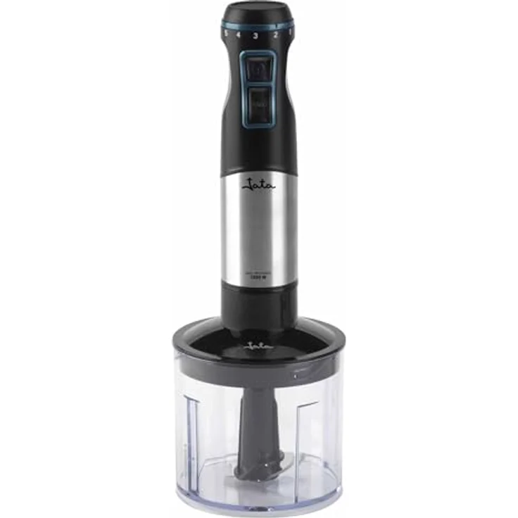 JATA JEBT1791 Handmixer 1500 W, Edelstahlklingen, abnehmbarer Standfuß, Geschwindigkeitsregler, inkl. Zerkleinerer und 700 ml Becher – Bild 4