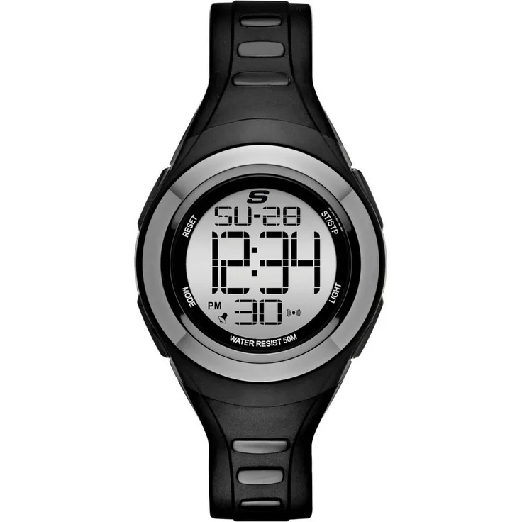 Skechers Chronograph TENNYSON SR2063, digitale Quarzuhr mit Silikonarmband, Stoppfunktion, Datum und Hintergrundbeleuchtung, sportlich und smart