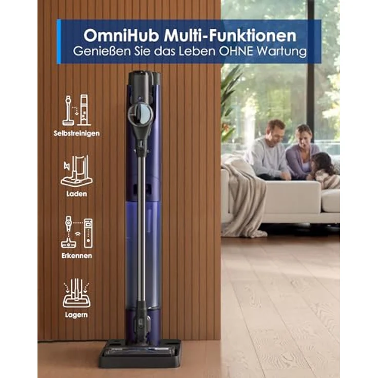 Tineco Pure ONE Station Pet Akku Staubsauger mit 3L Staubbeutel, Kabellos Staubsauger 65 min Laufzeit Stielstaubsauger Starke Saugleistung 1,22kg Gewicht für Hartboden, Teppich, Tierhaare – Bild 2