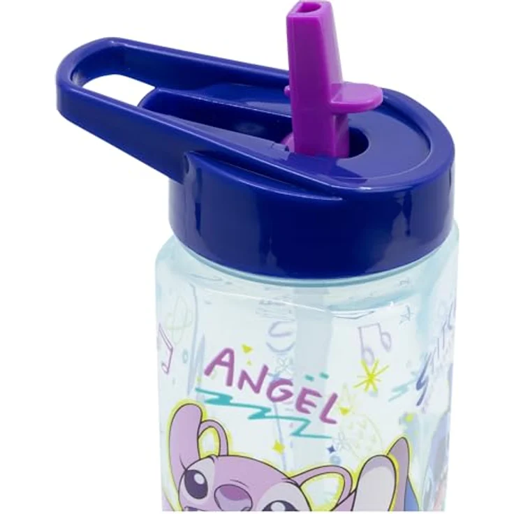 Storline Trinkflasche Disney Stitch, 510 ml mit auslaufsicherem Strohhalm, Kunststoff, ideal für Kinder – Bild 4