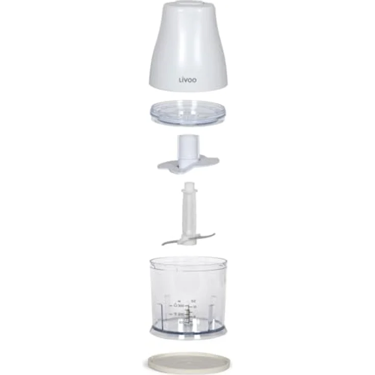 Livoo Zerkleinerer DOP244N, 300 ml, 400 W mit Turbo-Funktion und 2-in-1-Basis, Weiß – Bild 2
