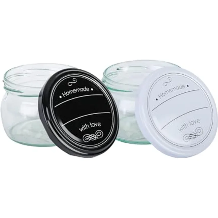 Axentia Einmachglas HOMEMADE 260 ml mit Beschriftungszeile, kleines Marmeladenglas, ideal für Nachspeise oder Vorspeise
