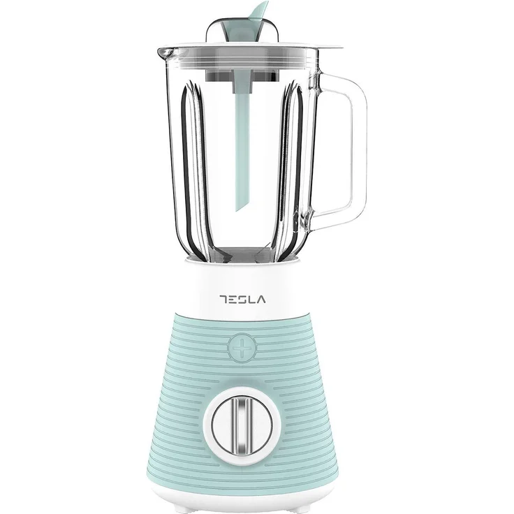Tesla BL510BWS, Standmixer mit Edelstahlklingen, Gummifüßen und Kabelmanagement, Blau-Weiß