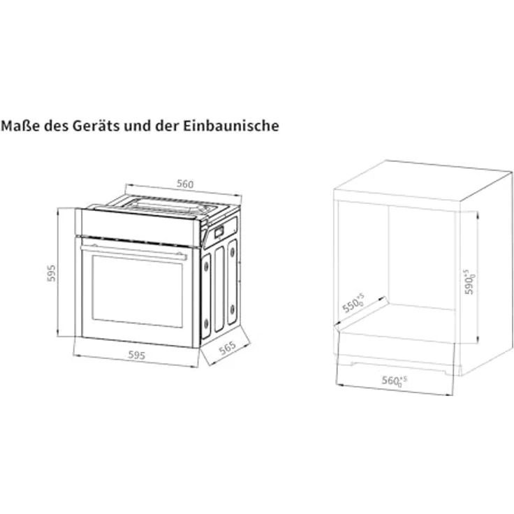 KKT KOLBE Autarkes Herdset SET8313HCIH859RL, 60cm Einbaubackofen EB8313HC mit PowerAir Heißluft, 59cm Induktionskochfeld IH85900RL mit Pizzafunktion, 4 Kochzonen, Automatik-Timer und Wärmeschutzverglasung – Bild 5