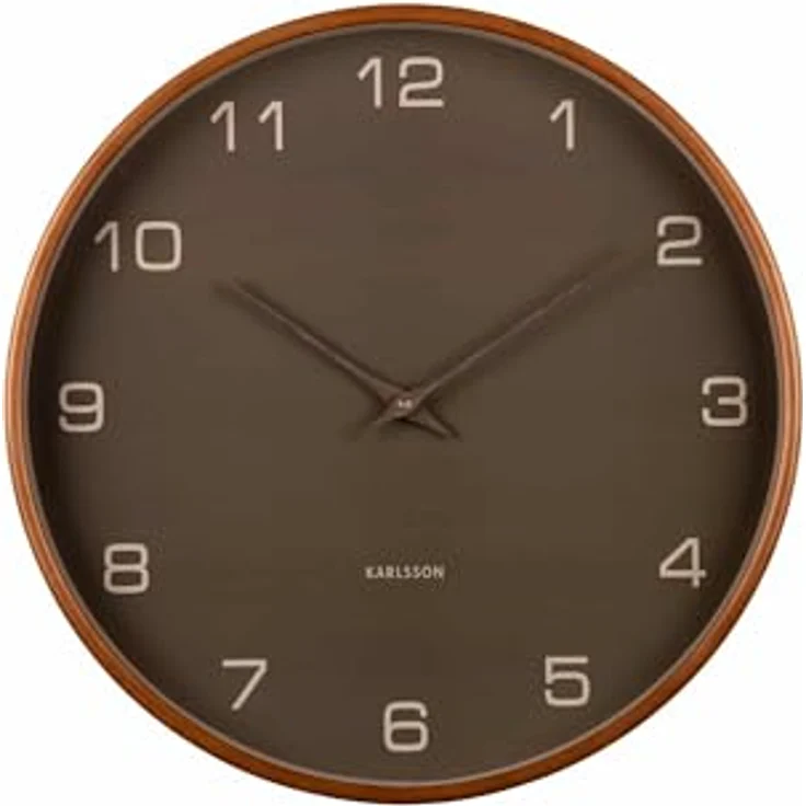Karlsson Wanduhr Acento, moderne Wanduhren aus Sperrholz, grün, Ø40cm, rund, ideal für Wohnzimmer und Schlafzimmer – Bild 5