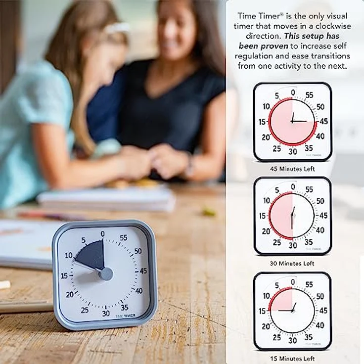 Time MOD - 60 Minuten Visueller Timer Home Edition für Kinder – Homeschooling, Timer für Schultisch, Bürotisch und Meetings mit lautlosem Betrieb – Bild 4