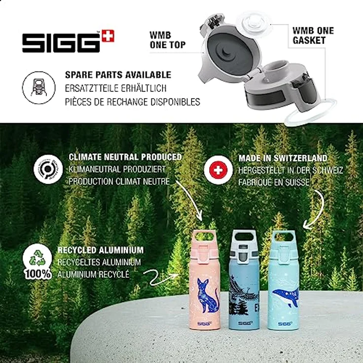 SIGG BRAVE EAGLE 0.6 L Trinkflasche ALU mit WMB ONE TOP, BPA frei, Auslaufsicher, Co# tauglich – Bild 4