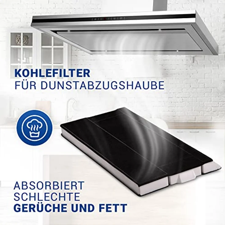 VIOKS SET 3x Aktivkohlefilter Dunstabzugshaube 380/395 x 175/196 x 30 mm Ersatz für Bosch DHZ4506 434229 00434229 Siemens LZ45501 Neff Z5144X1 Z5144X5 Constructa CZ5144X5 - Filter Dunstabzugshaube – Bild 2