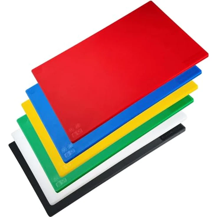 FMprofessional Schneidebrett Set Extra Groß, 6-teiliges HACCP Farbcodiertes Set, Spülmaschinenfest, ca. 45 x 30 cm – Bild 1