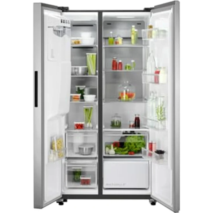 AEG ORX9V351DU Side by Side Kühlschrank, 1770 mm, 572 L, TwinTech® mit NoFrost, Edelstahl-Look mit grauen Seiten – Bild 2