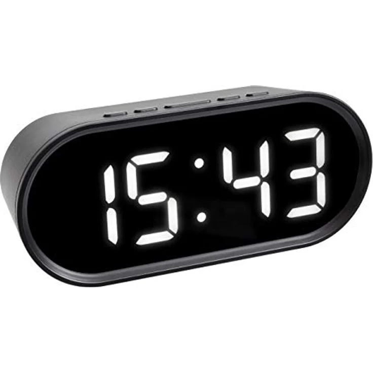 TFA digitaler Wecker mit LED Leuchtziffern 60.2025.01 schwarz – Bild 2