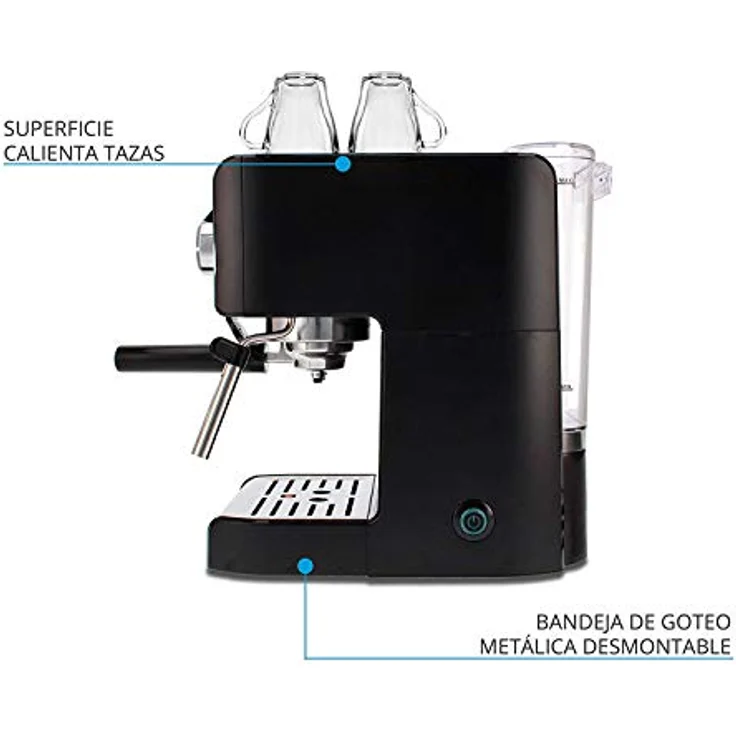 TM Electron TMPCF101 Manuelle Espressokocher mit 15 bar Druck, Edelstahl – Bild 7