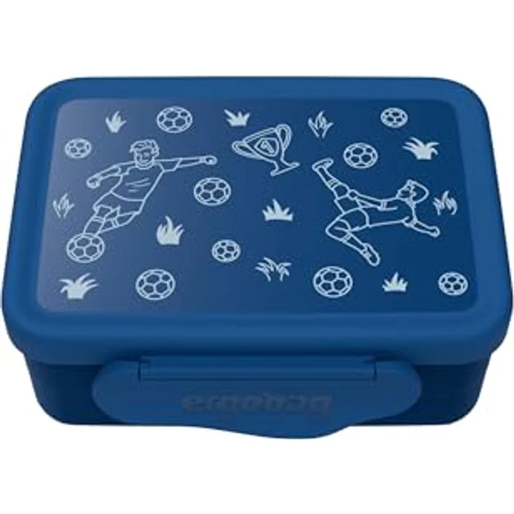 Ergobag Lunchbox Stainless Steel 3 in 1, Auslaufsichere Lunchbox mit 2 herausnehmbaren Einsätzen, Blau – Bild 1