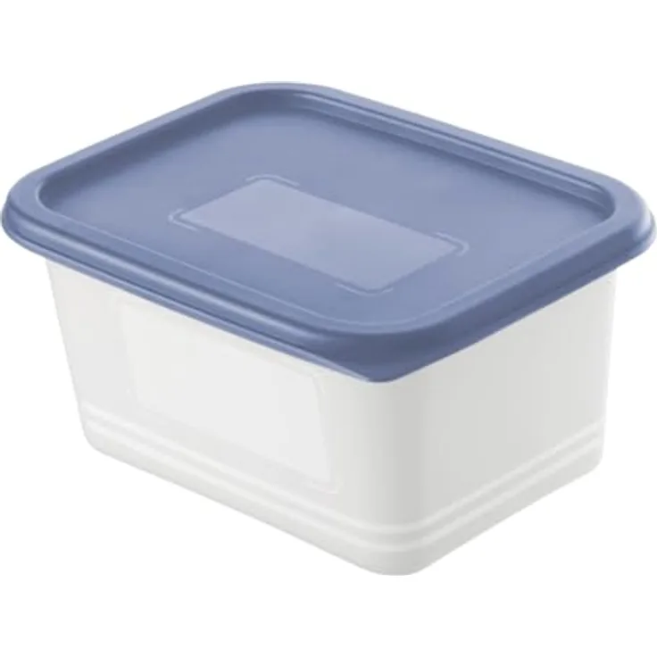 Rotho Gefrierdosen-Set Domino 4 x 0,75 L blau Frischhaltedose Kühlschrankdose, BPA-frei und mikrowellengeeignet