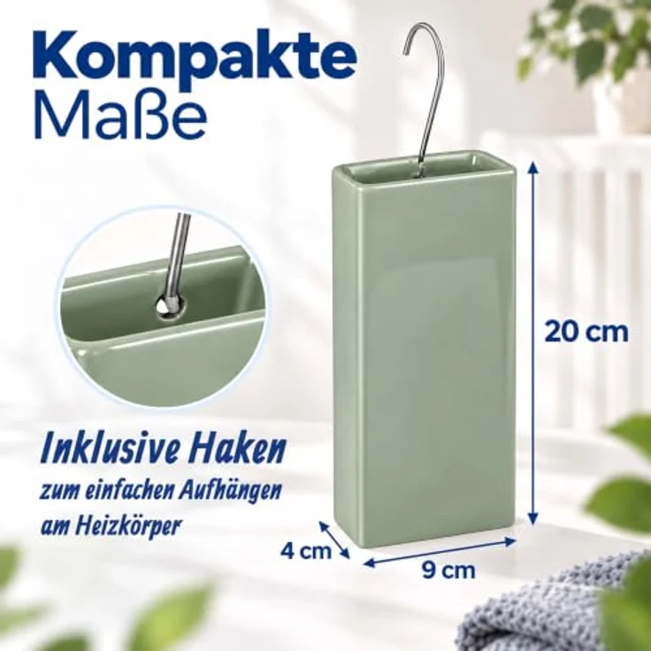 relaxdays Luftbefeuchter Heizung 4er Set, 0.4 l Wassertank, passiv, dekorativ, Türkis – Bild 5