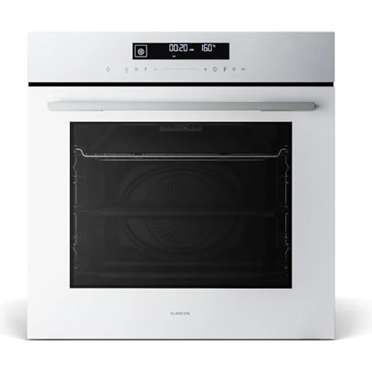 Klarstein Velaire Einbaubackofen 60 cm, 74L, 13 Funktionen, Energieeffizienz A+, Touch-Bedienung, Timer, leicht zu reinigen, Weiß – Bild 1