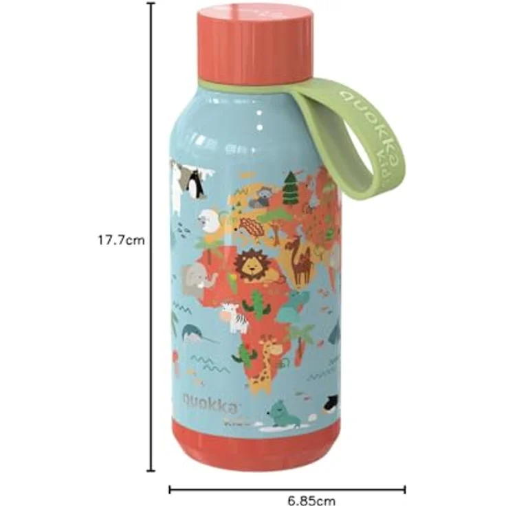 Quokka KIDS SOLID MAP OF LIFE, Thermosflasche 330 ML mit hochwertigem Anti-Leak-Verschluss und doppelwandiger Vakuumisolierung, BPA-frei – Bild 4