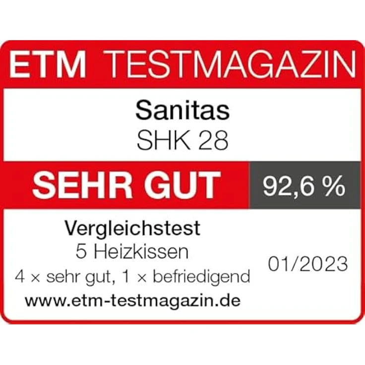 Sanitas SHK 28 Heizkissen mit Schnellheizung, extra flauschiger Oberfläche, flexibel einsetzbar – Bild 5
