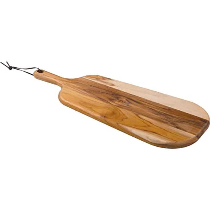 Tramontina Brotschneidebrett LANDHAUS, Teak Holz, FSC, 48 x 19 x 1,8 cm, Holzbrett, Servierbrett, klingenschonend, große Arbeitsfläche