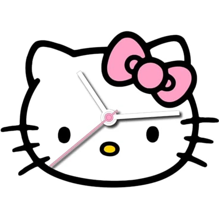 Kids Licensing Analoge Automatikuhr HK3078 für Mädchen, Hello Kitty Design mit robustem Holzarmband