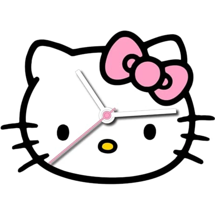 Kids Licensing Analoge Automatikuhr HK3078 für Mädchen, Hello Kitty Design mit robustem Holzarmband – Bild 1