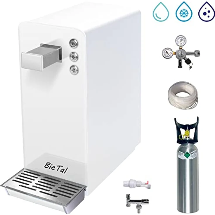 BieTal® Wassersprudler BT-15 SetTafelwasseranlage mit Kühlung Sprudelwasser Trinkwasser Wasserspender 15 L/h - weiß – Bild 2
