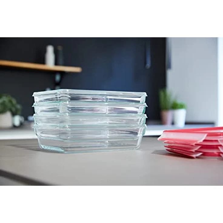 Tefal MasterSeal Glass 1,3L, rechteckige Vorratsdose aus 100% ofenfestem Borosilikatglas, spülmaschinen- und mikrowellengeeignet, 30 Jahre Garantie – Bild 7