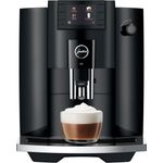 JURA Kaffeevollautomat 15802 E6 Full Black, Cappuccino- und Schwarzkaffee-Spezialitäten mit Professional Aroma Grinder und Farbdisplay