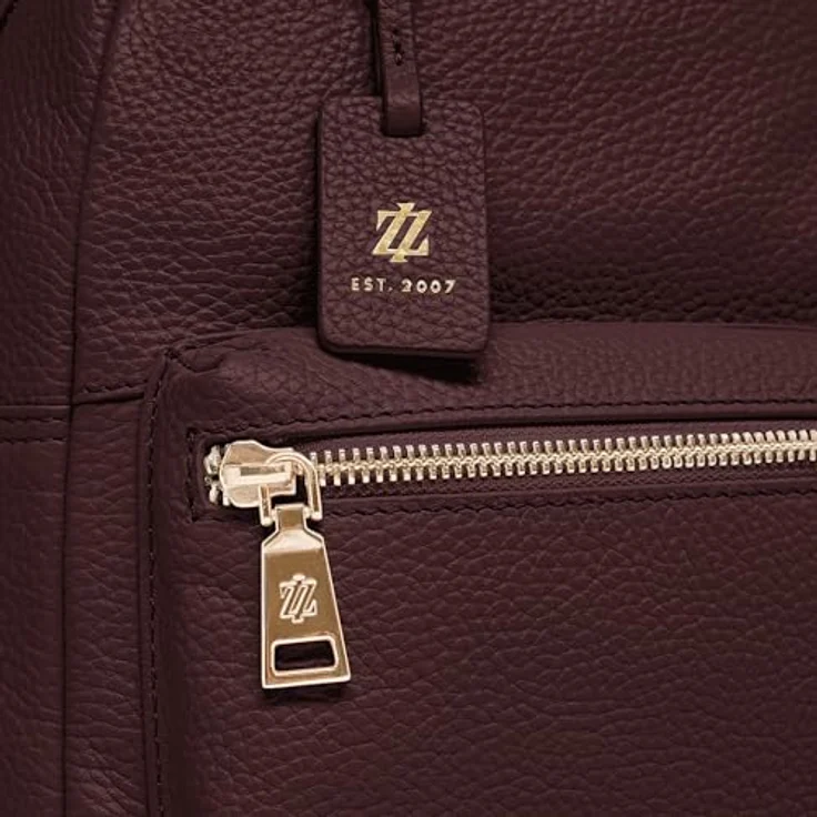 Lazarotti Bologna Leather City Rucksack, 100% Leder, 27 cm, burgundy – Bild 5