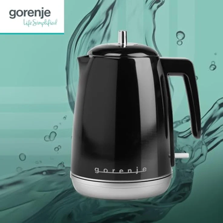 Gorenje K15RLBK, Wasserkocher 1,7 l, 2200 W, Schwarz, mit Wasserstandsanzeige und Filterung – Bild 2
