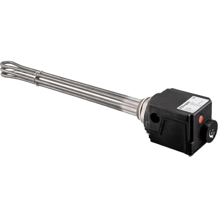 Glen Dimplex 370060 Einschraubheizkörper, elektrische Nacherwärmung für emaillierte Warmwasserspeicher, Temperaturregler von 30°C bis 75°C, Schutzart IP 44