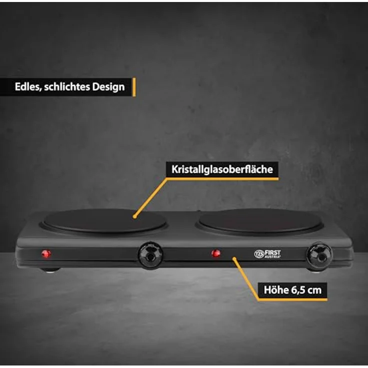 TZS First Austria 2500 Watt Infrarot Kochplatte mit 2x 19 – Bild 5
