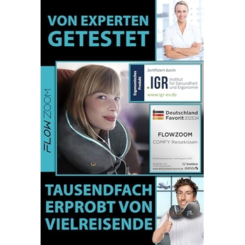 Comfy Nackenhörnchen Mit Memory-Schaum – Waschbares Reisekissen Mit Abnehmbarem Bezug