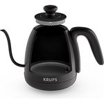 Krups BW9238 Café Control Gooseneck Wasserkocher | Schwanenhals-Auslauf | 1 l Fassungsvermögen | digitale Anzeige | 8 Einstellungen | 30 min Warmhaltezeit | Schwarz Matt