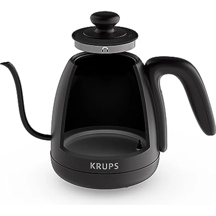 Krups BW9238 Café Control Gooseneck Wasserkocher | Schwanenhals-Auslauf | 1 l Fassungsvermögen | digitale Anzeige | 8 Einstellungen | 30 min Warmhaltezeit | Schwarz Matt – Bild 1