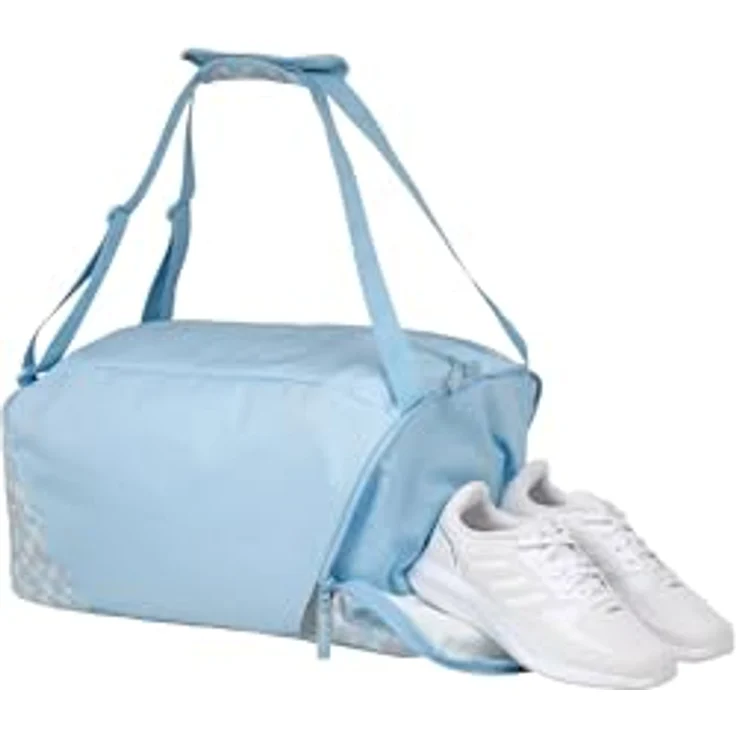 Satch Sporttasche, große Sporttasche aus recyceltem Polyester mit gepolstertem Schultergurt und extra Schuhfach, schwarz – Bild 3
