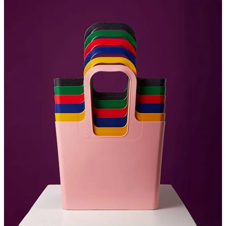 KOZIOL Shopper XL, Einkaufstasche aus 100% recycelbarem Kunststoff, melaminfrei und CO² neutral produziert, großes Volumen, stylish und handlich – Bild 3