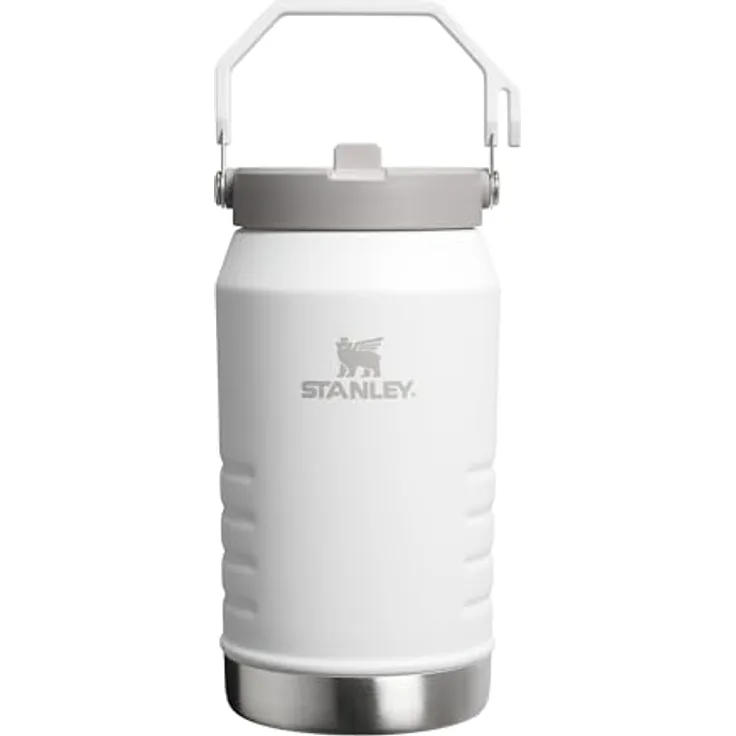 Stanley IceFlow Flip Straw Jug 1.9L, Thermobecher mit 20 Stunden Kühlung, 4 Tage eisgekühlt, auslaufsicher, spülmaschinenfest, BPA-frei, schwarz
