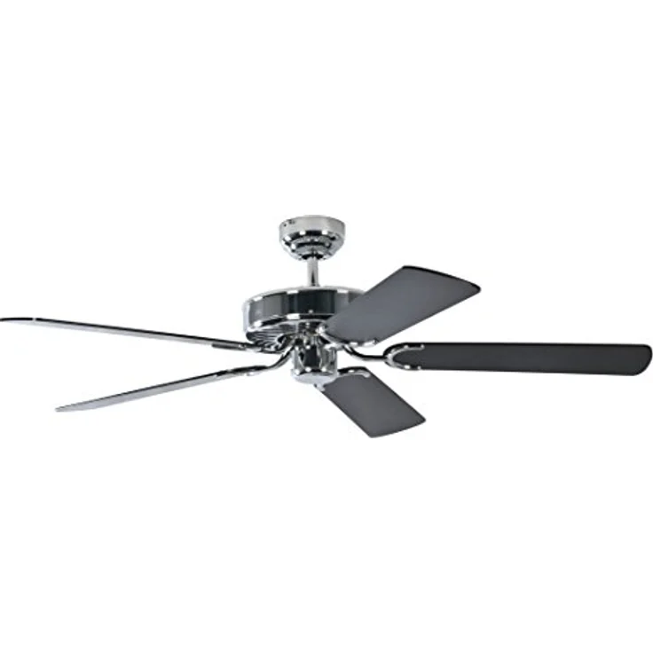 Pepeo Deckenventilator ohne Beleuchtung Potkuri, Gehäuse Stahl, Flügelfarbe schwarz, 132 cm, für Räume bis zu 25m² – Bild 2