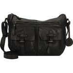 Harbour 2nd Urban Poets Emerson Umhängetasche, 100% Leder, 36 cm x 11 cm x 19 cm, schwarz