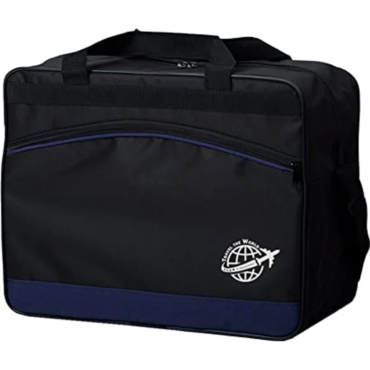 BAMBINIWELT Reisetasche HANDGEPÄCK Boardgepäck Bordcase 40x20x25 40x30x20 Ryanair Wizzair (groß (40x30x20), schwarz-blau) – Bild 1