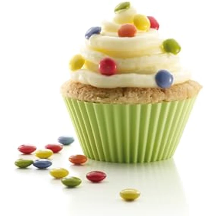 Lékué Big Muffin-Backformen 6er-Set, Silikon, schwarz, 20x20x8 cm, 6-Einheiten – Bild 3