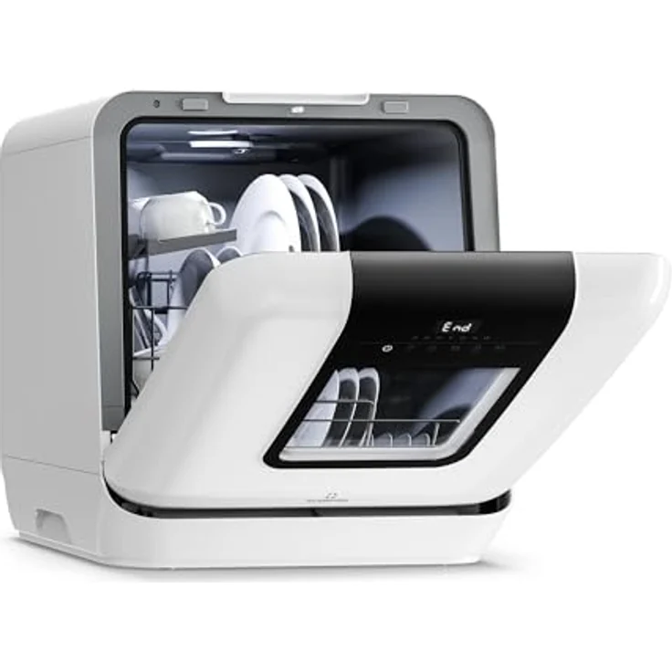 Klarstein Melville Tischgeschirrspüler, kompakte Spülmaschine für 3 Gedecke, 7 Programme, 6 L Wasserverbrauch, AquaStop, tragbares Design – Bild 1