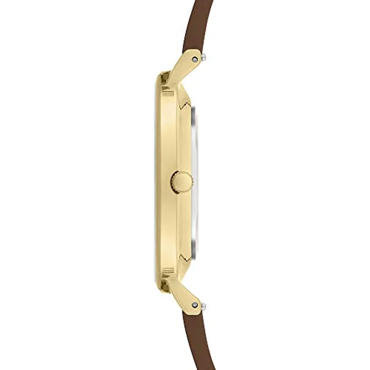 Liebeskind Berlin Damen Analog Quarz Uhr LT-0252-LQ, Edelstahlgehäuse IP Gold, Lederarmband braun, 38 mm, kratzunempfindliches Mineralglas, bis 5 bar wasserdicht – Bild 3