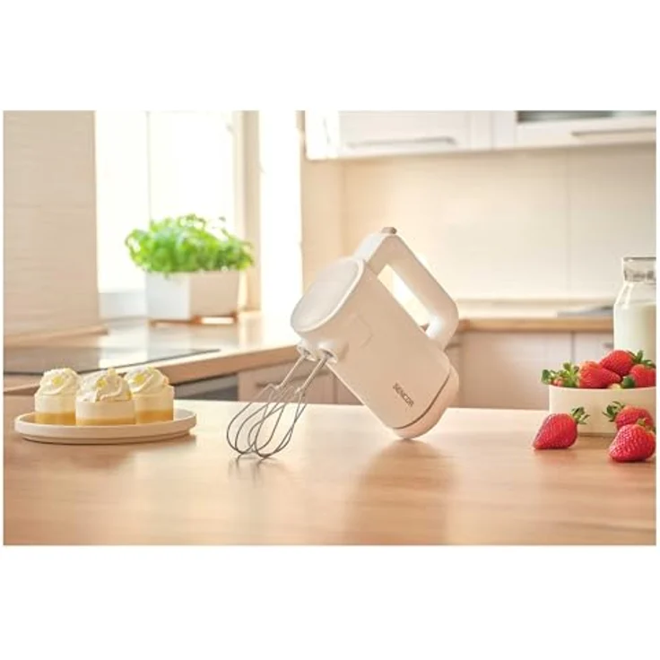 Sencor SHM 9130WH, Drahtloser Handmixer mit 8 Geschwindigkeitsstufen, digitalem Display und USB-C Aufladung, Weiss – Bild 2