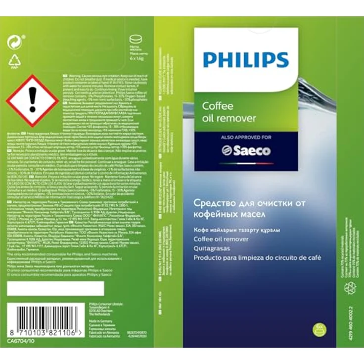 Philips CA6704-10 Kaffeefettlöser, 6 Tabletten für Philips, Saeco und andere Kaffeevollautomaten – Bild 5