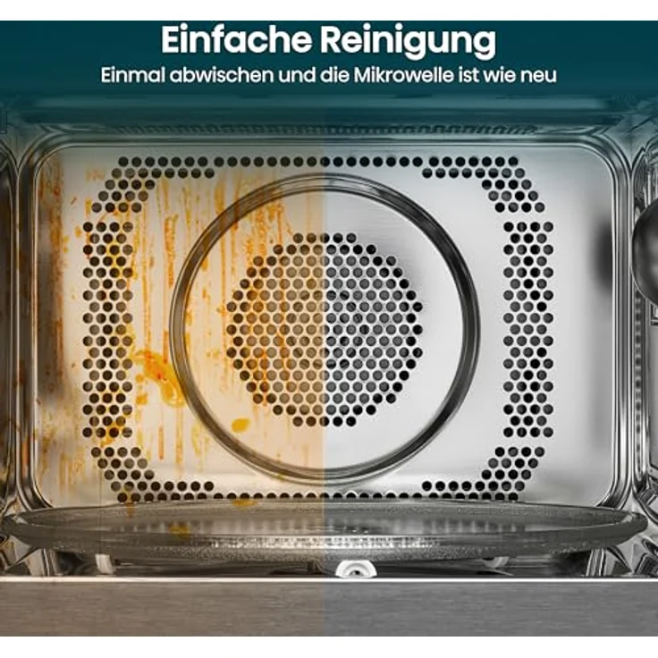 Hisense H23MOBS5HC, Mikrowelle mit Grill und Heißluft, 23 l, 900 W, Schwarz, Touch-Bedienung, 6 Automatikprogramme – Bild 7