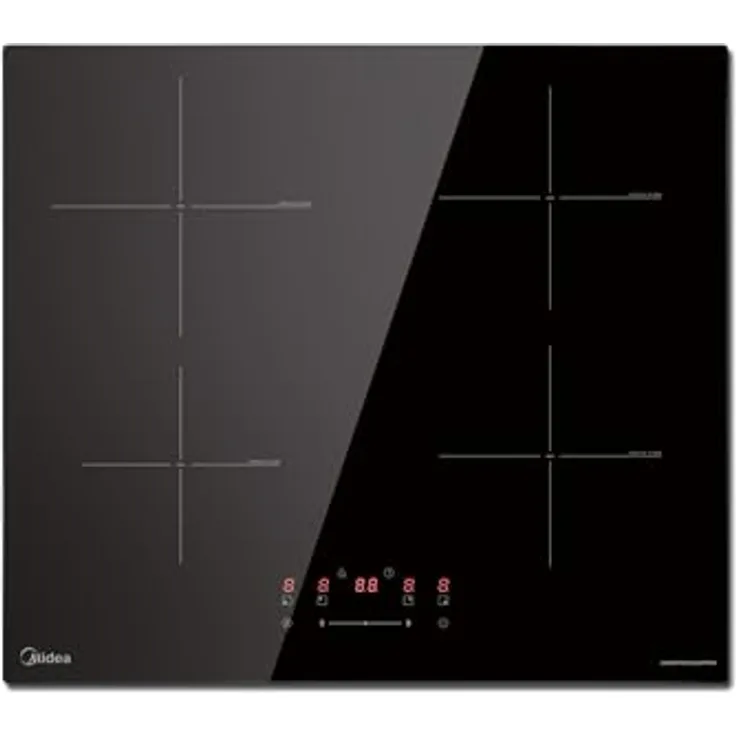 MIDEA 7400W Induktionskochfeld, Einbau Keramikkochfeld mit 4 Kochzonen, Berührungssteuerung, Automatische Abschaltung, Kindersicherung